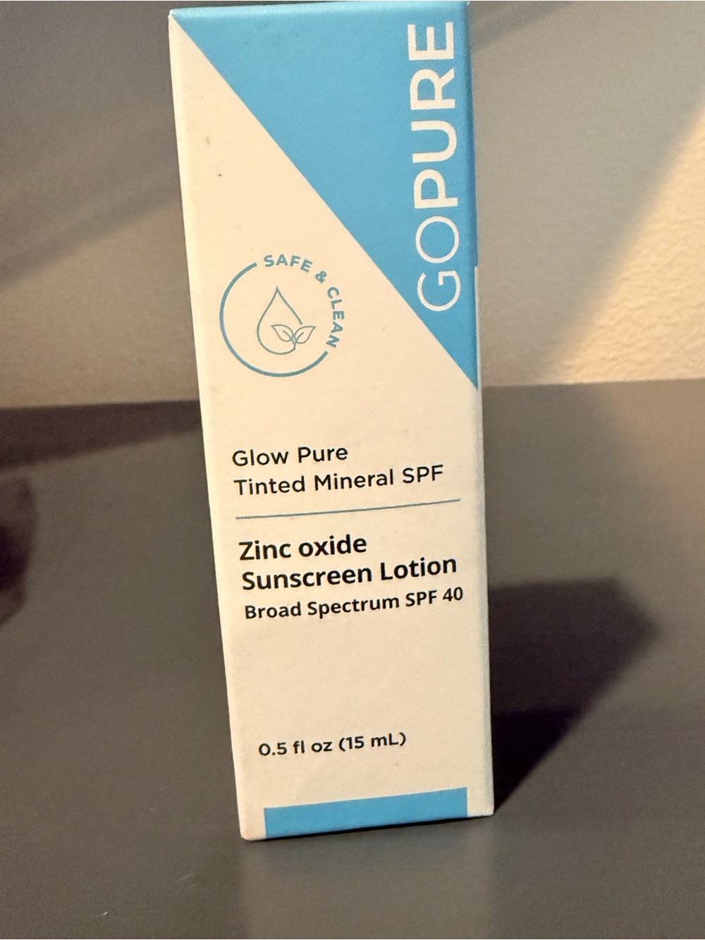 Unopened! GOPURE Tinted Mineral SPF 40 Zinc Oxide Sunscreen (.5 Oz)